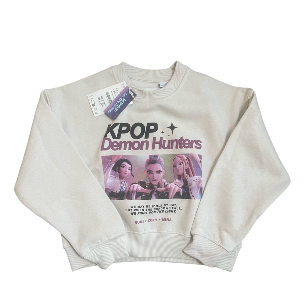 Zara Cream KPOP Demon Hunters Sweatshirt